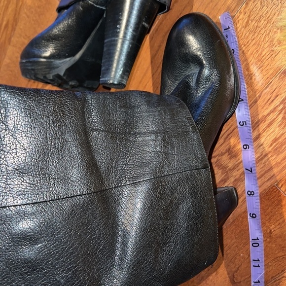 Nine West vintage Black Heeled ankle leather  boots Sz 9.5 - Picture 7 of 15